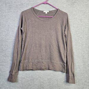 Standard James Perse Women's Dark Grey French Terry Light-weight Sweatshirt Sz 1